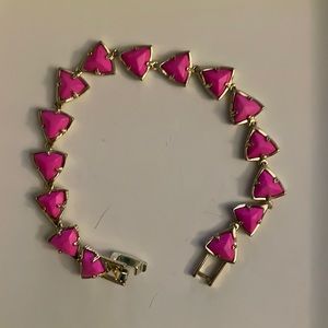 Kendra Scott- pink stone bracelet. Gold frame